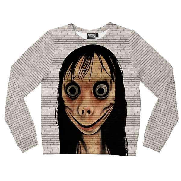 Creepy Girl Smile Kids Sweatshirt