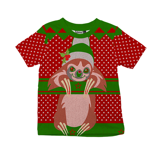 Sloth Christmas Kids Tee