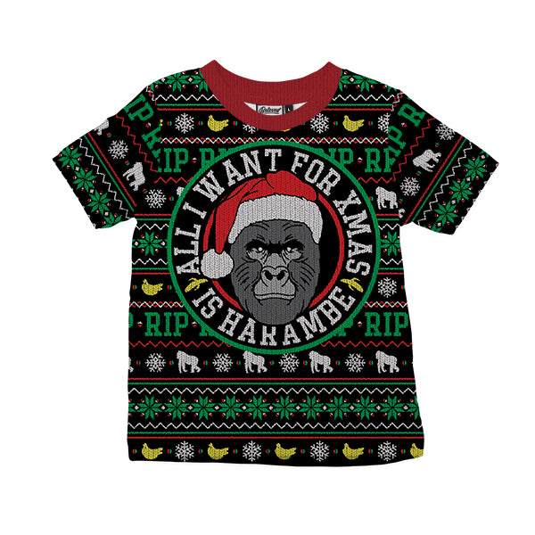 All I Want For Xmas Is Harambe Kids Tee