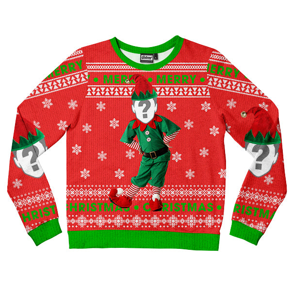 Custom Christmas Elf Kids Sweatshirt
