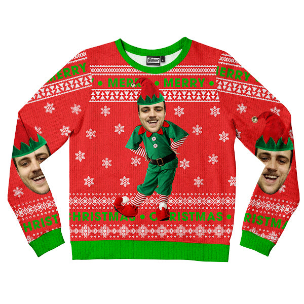 Custom Christmas Elf Kids Sweatshirt