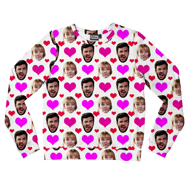 Custom Heart Pattern Kids Sweatshirt