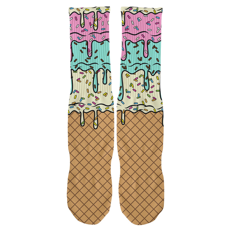 Ice Cream Drip Socks
