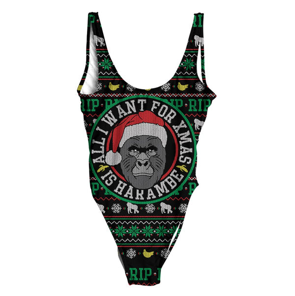 All I Want For Xmas Is Harambe Swimsuit - Regular