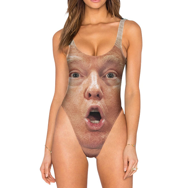 Shocked Trump Swimsuit - High Legged