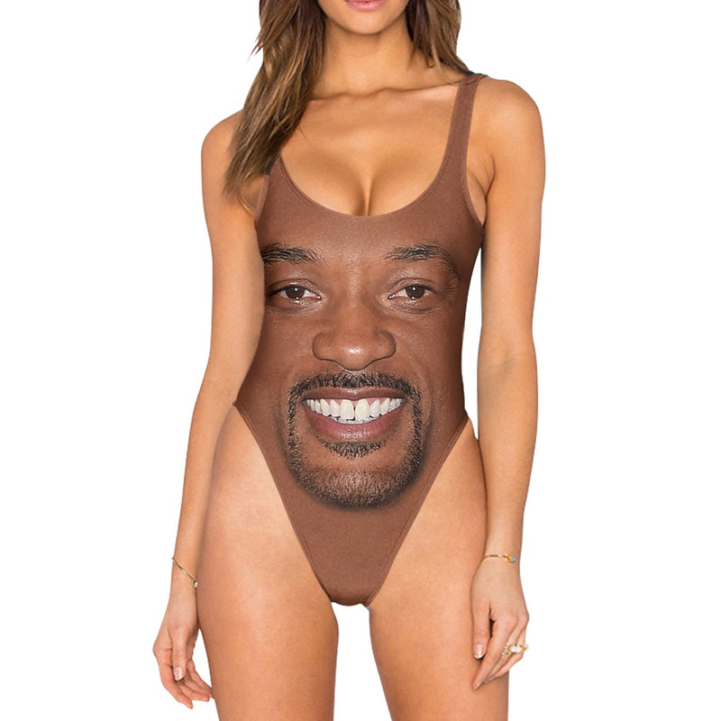 Will Smith Face Swimsuit - High Legged