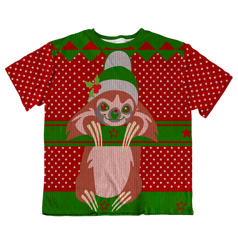 Sloth Christmas Oversized Tee