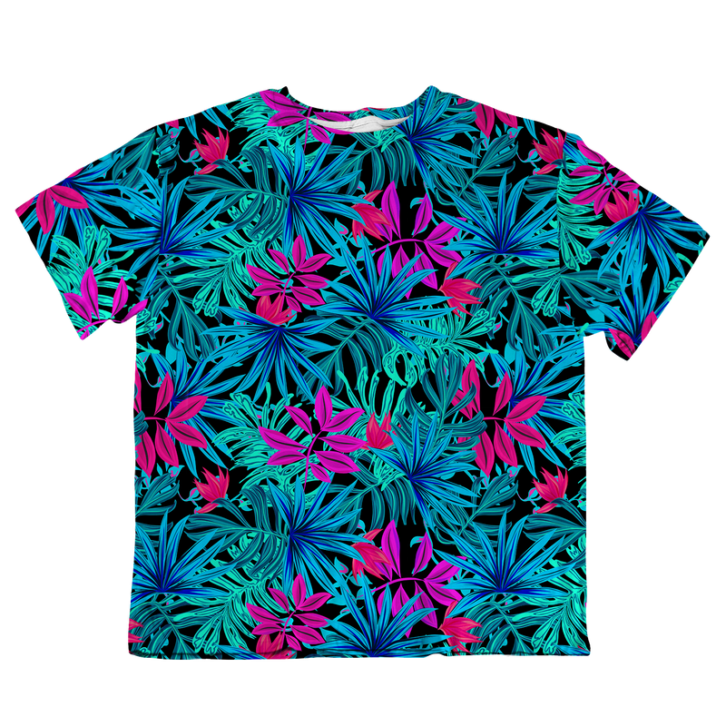 Tropical Leaves Oversized Tee