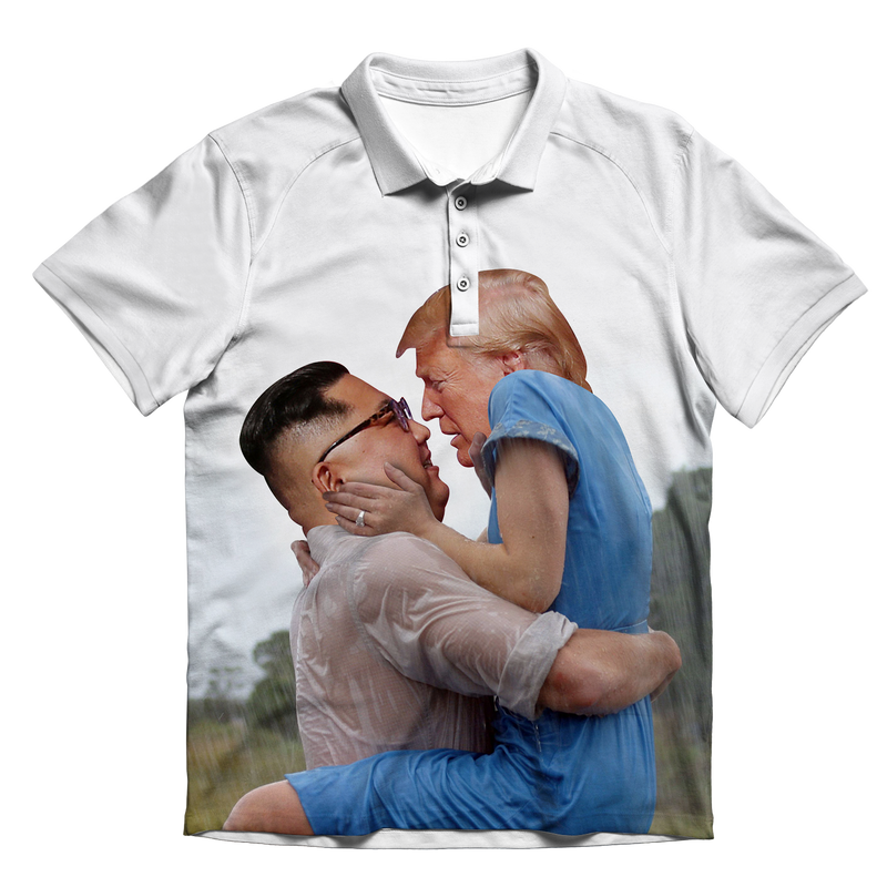 Trump Kim Notebook Men's Polo Shirt