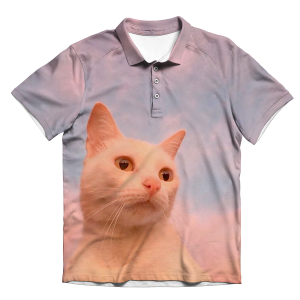 Thinking Cat Men's Polo Shirt