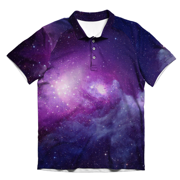 Purple Galaxy Men's Polo Shirt