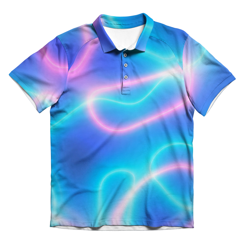 Neon Glow Men's Polo Shirt