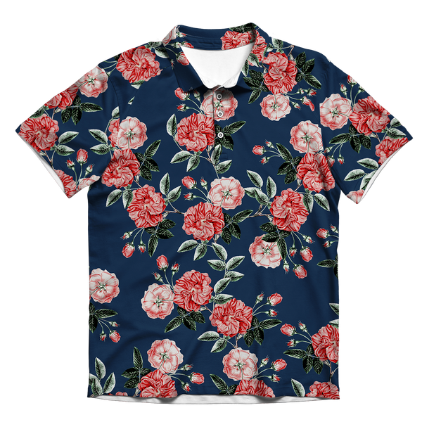 Vintage Rose Men's Polo Shirt