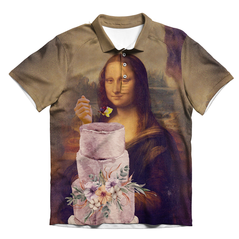 Mona Lisa Cake Men's Polo Shirt