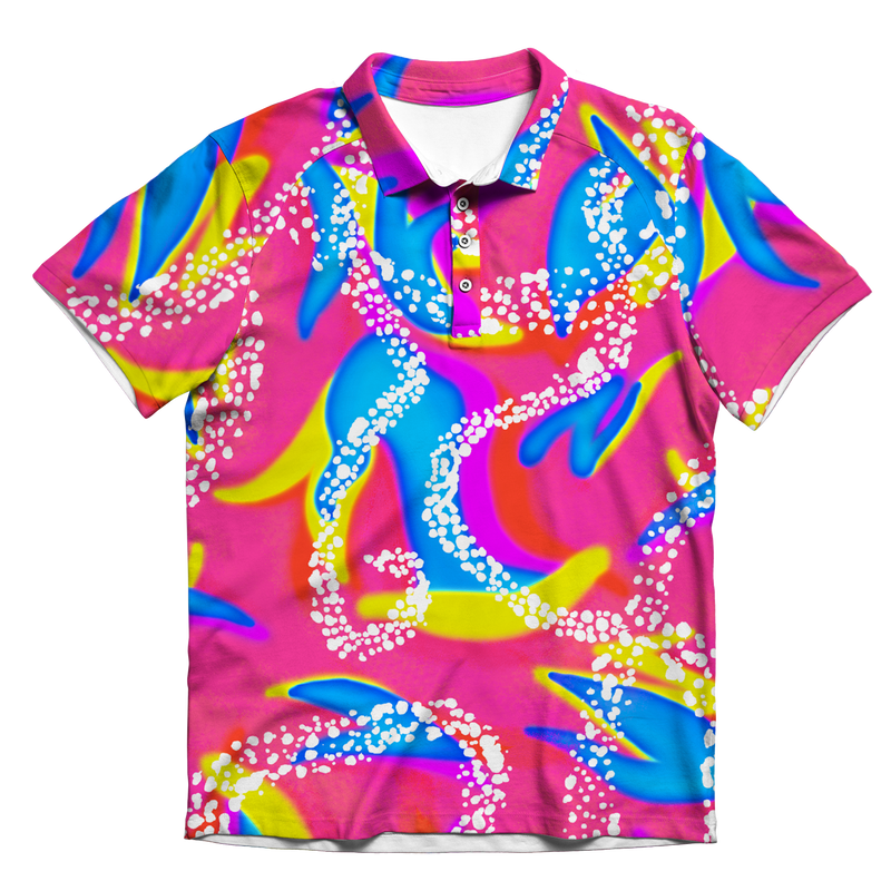 90's Neon Men's Polo Shirt