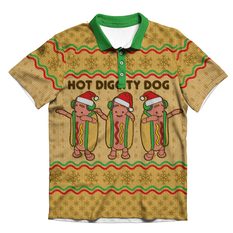 Dancing Hot Dog Men's Polo Shirt