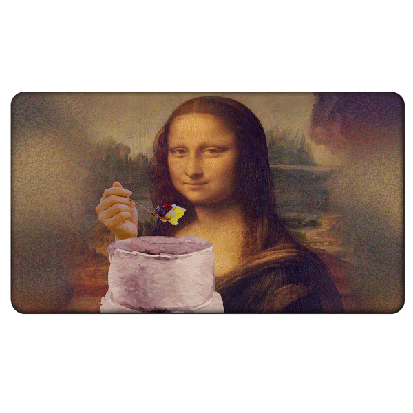 Mona Lisa Cake Rubber Door Mat