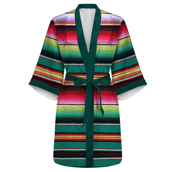 Serape Satin Kimono Robe