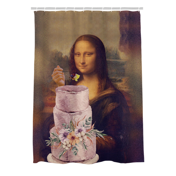 Mona Lisa Cake Shower Curtain