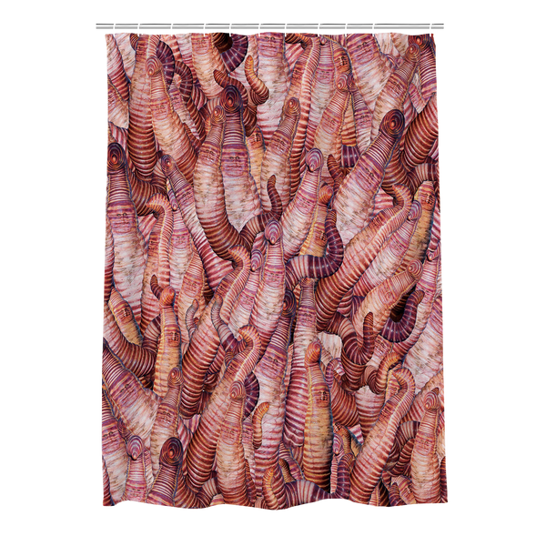 Heidi Klum Worm Pattern Shower Curtain