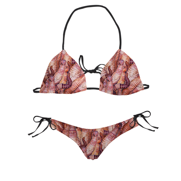 Heidi Klum Worm Pattern Sling Bikini Swimsuit