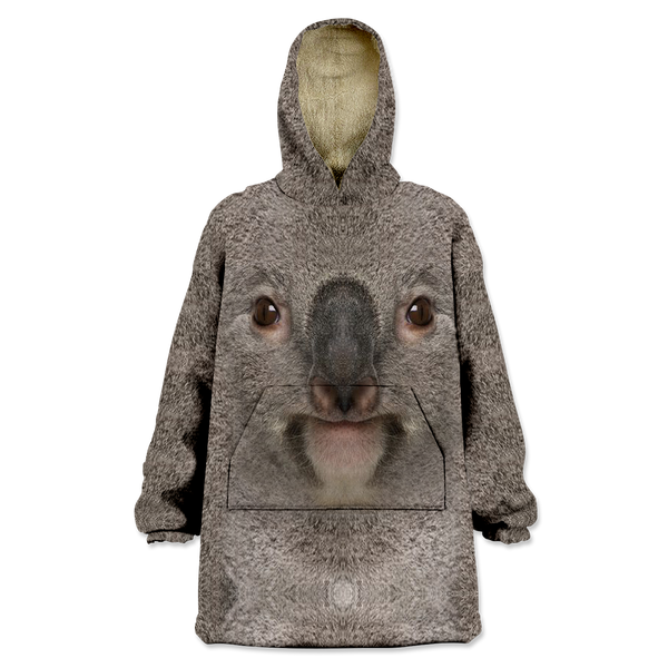 Koala Face Wearable Blanket Hoodie