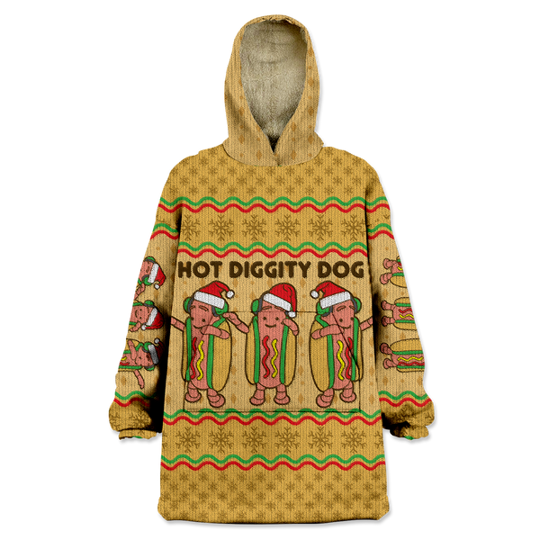 Dancing Hot Dog Wearable Blanket Hoodie
