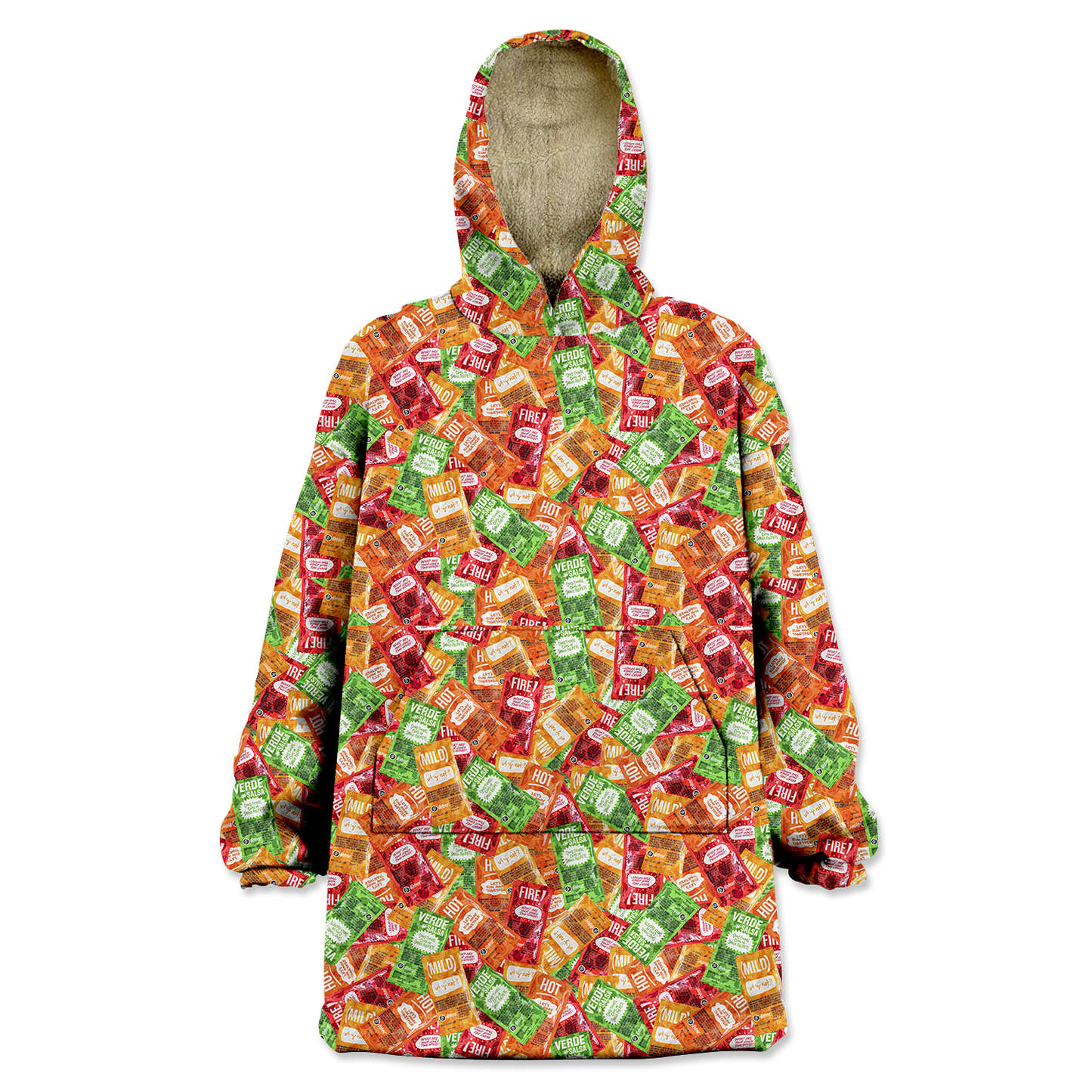 Hot Sauce Packets Wearable Blanket Hoodie