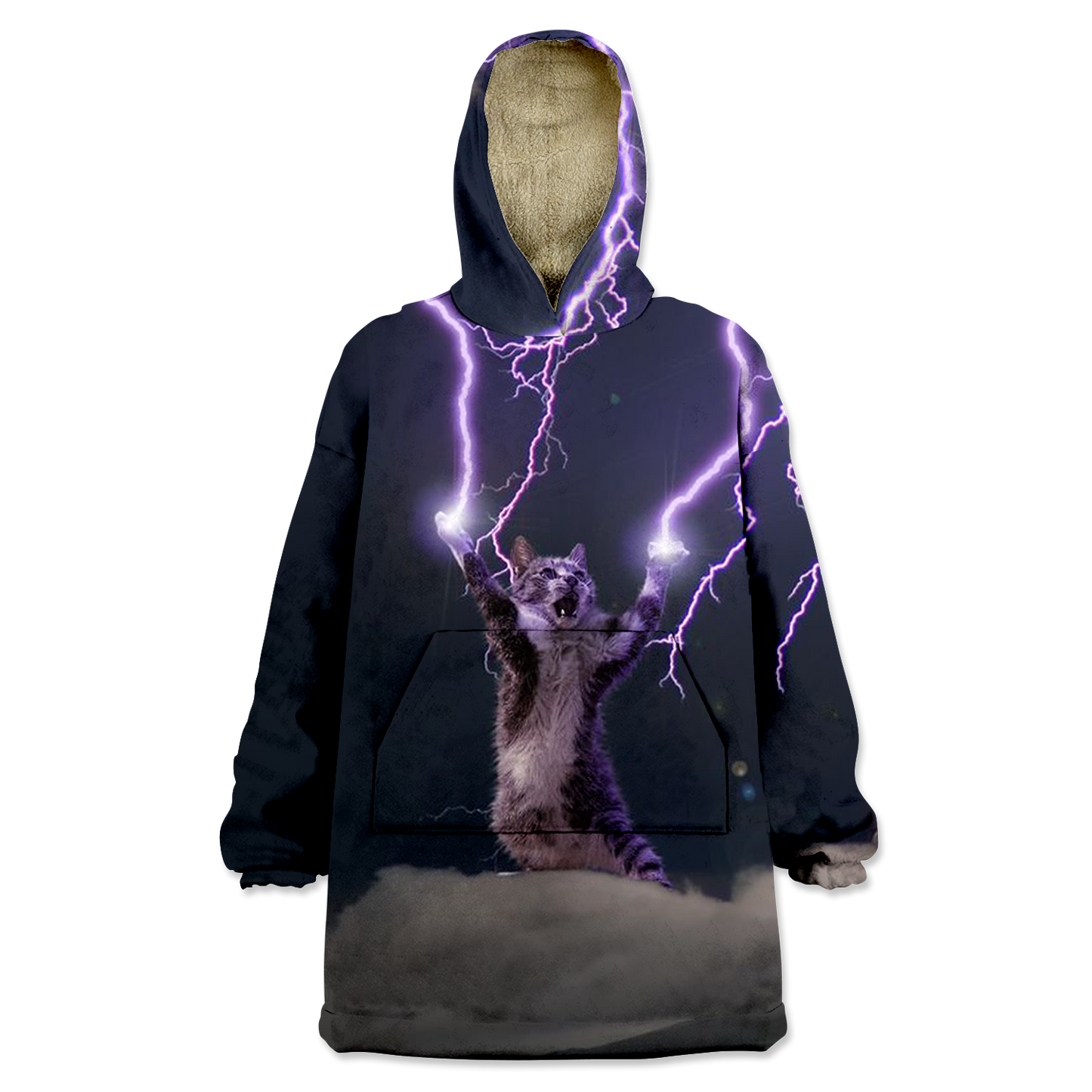 Lightning Pet Custom Wearable Blanket Hoodie