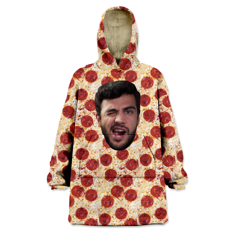 Pizza Custom Wearable Blanket Hoodie