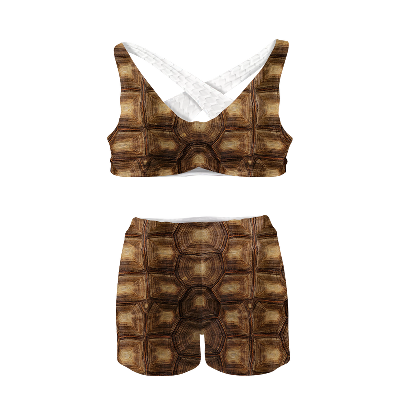 Turtle Shell Sports Bra Suit