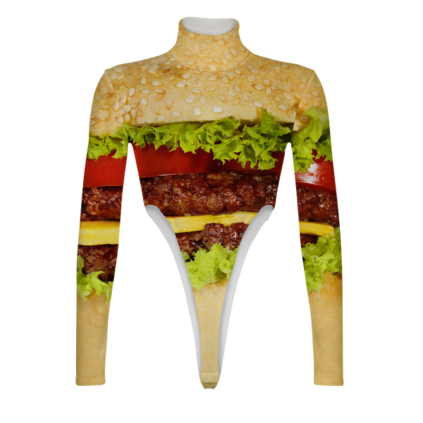 Burger Turtleneck Long Sleeve Jumpsuit