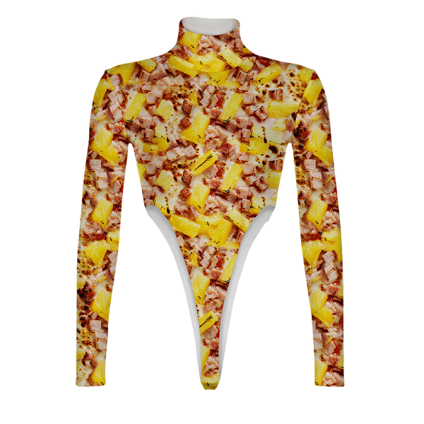 Hawaiian Pizza Turtleneck Long Sleeve Jumpsuit