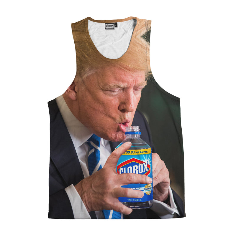 Trump Drinking Clorox Men's Tank Top