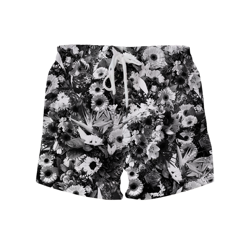 B&W Flowers Women's Shorts