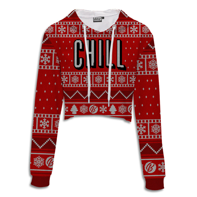Chill Holiday Crop Hoodie