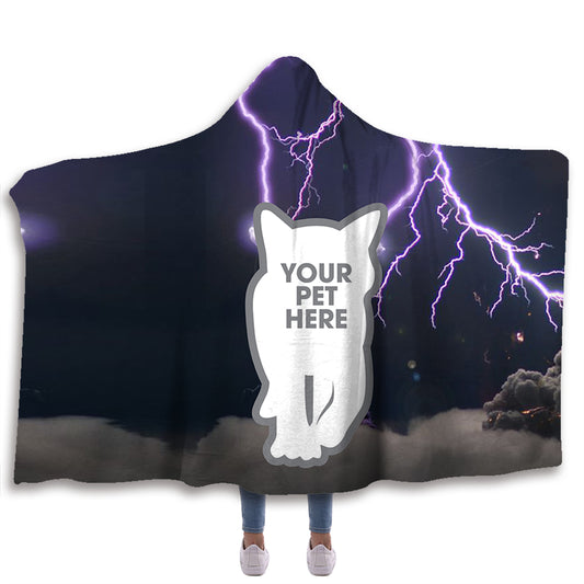 Lightning Pet Custom Hooded Blanket