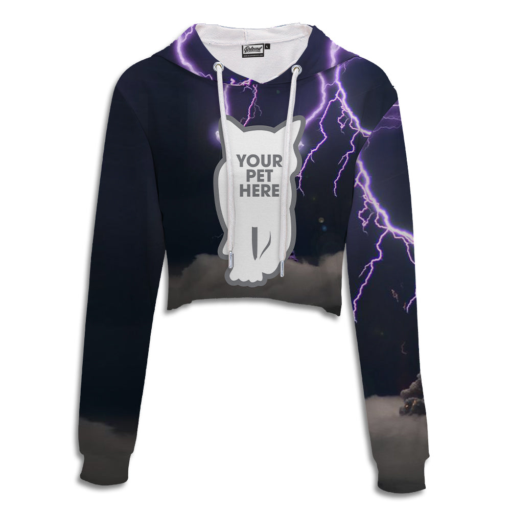 Lightning Pet Custom Crop Hoodie