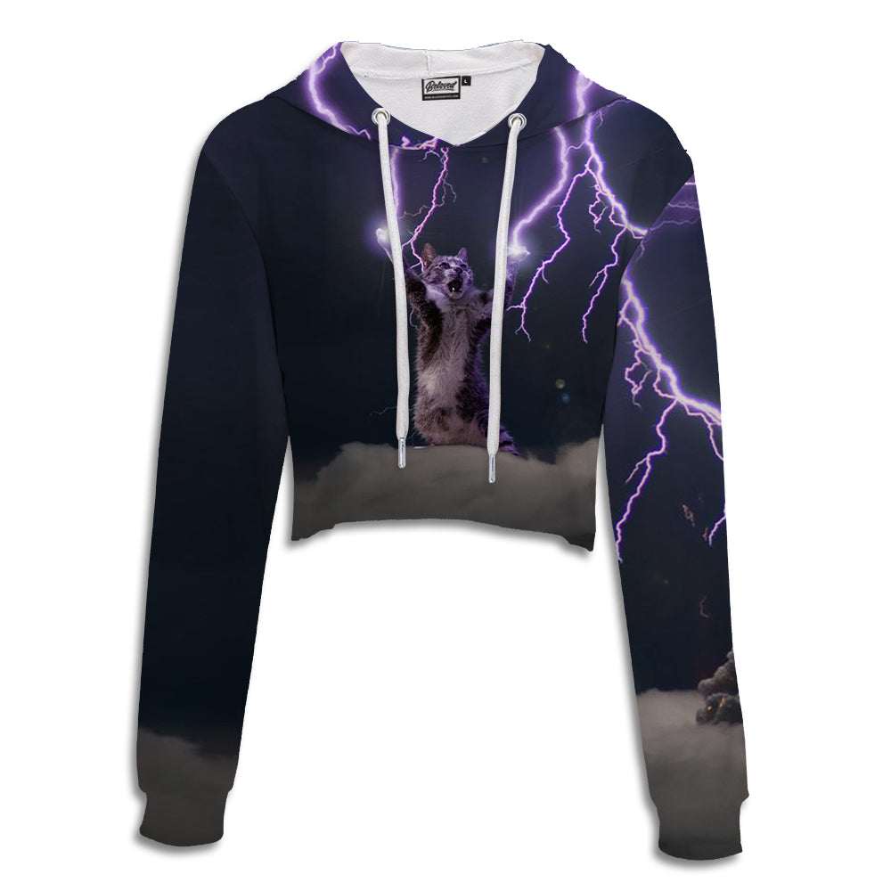 Lightning Pet Custom Crop Hoodie