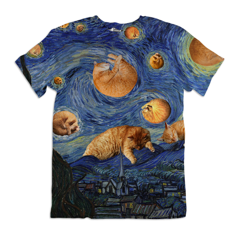 Van Gogh The Kitty Night Unisex Tee