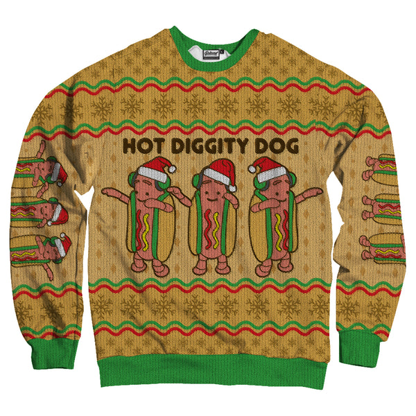 Dancing Hot Dog Ugly Unisex Sweatshirt