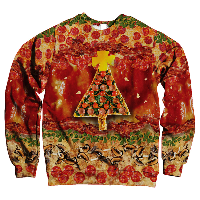 Christmas Pizza Tree Unisex Sweatshirt