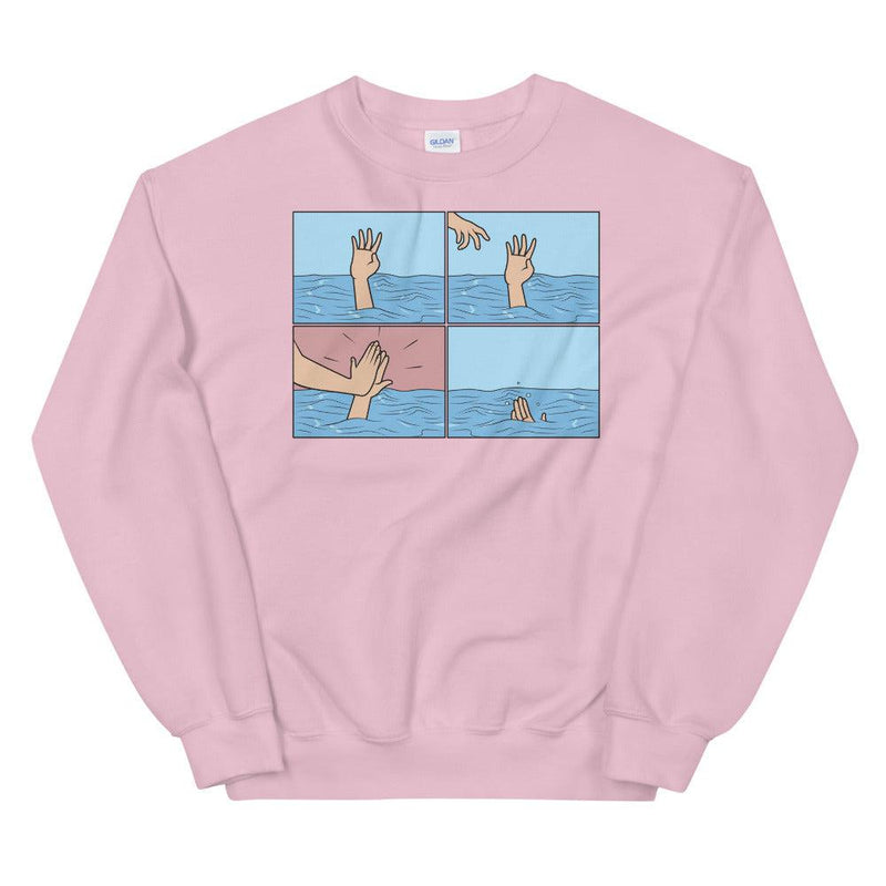 Drowning High Five Unisex Sweatshirt